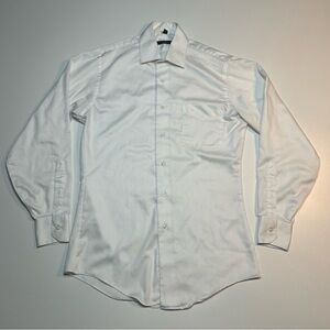 Geoffrey Beene Men's White Regular Fit Dress Shirt